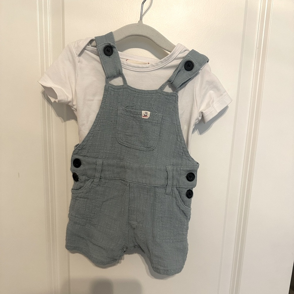Me & Henry 3-6 months Blue overalls